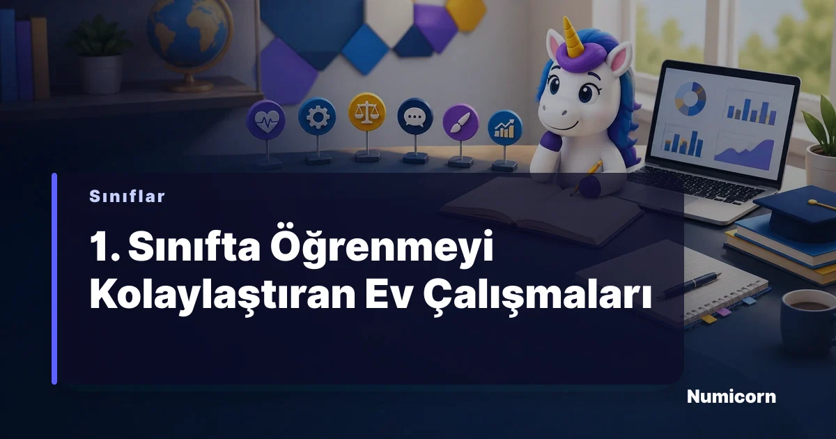1. sınıf öğrencisi evde ders çalışırken