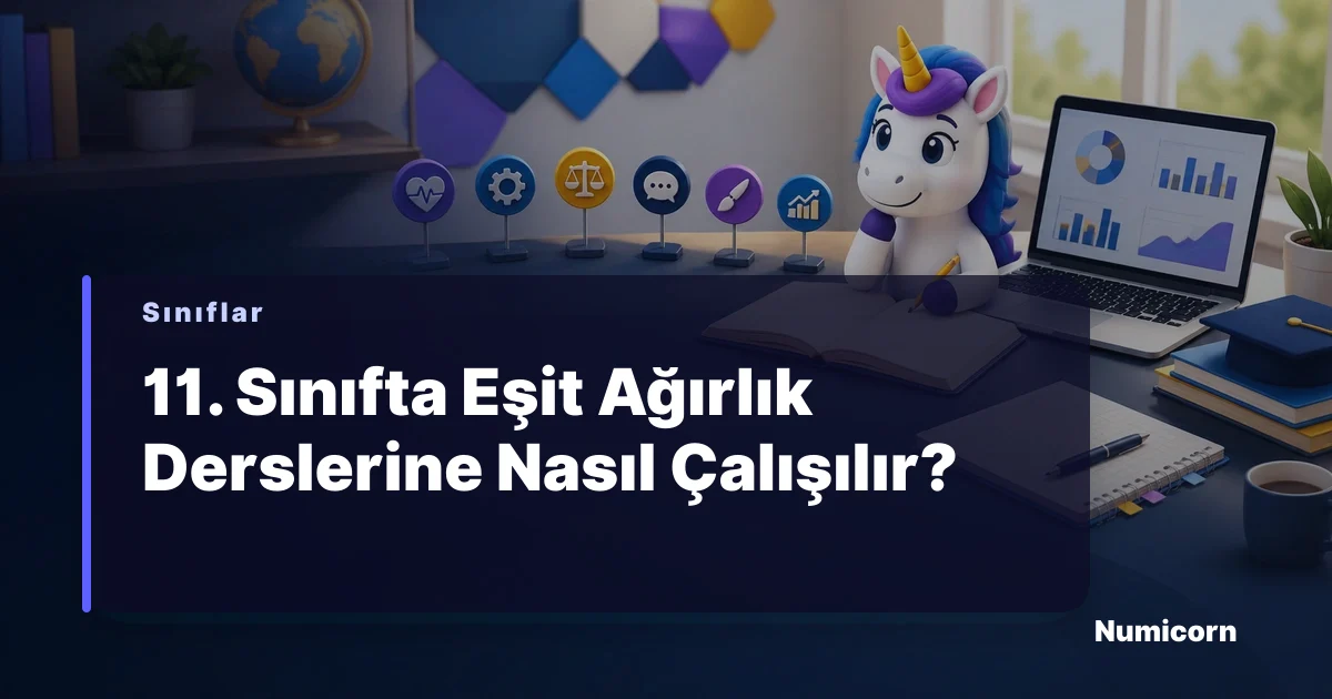 11. sınıf eşit ağırlık öğrencisi ders çalışırken