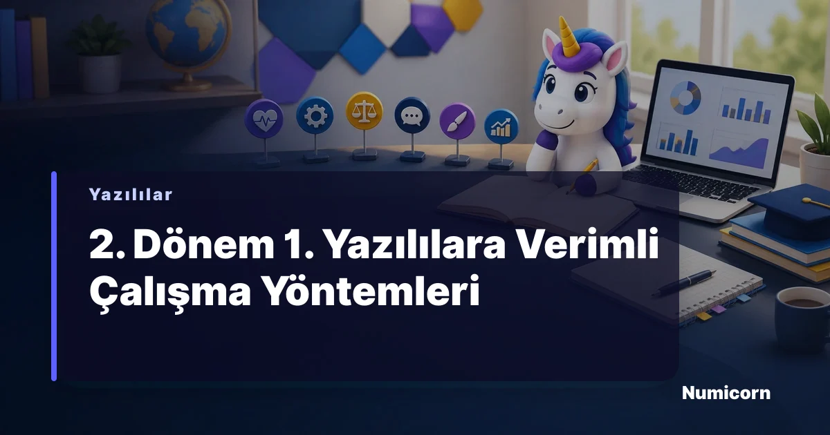 Öğrenci ders çalışırken odaklanmış şekilde masasında oturuyor.