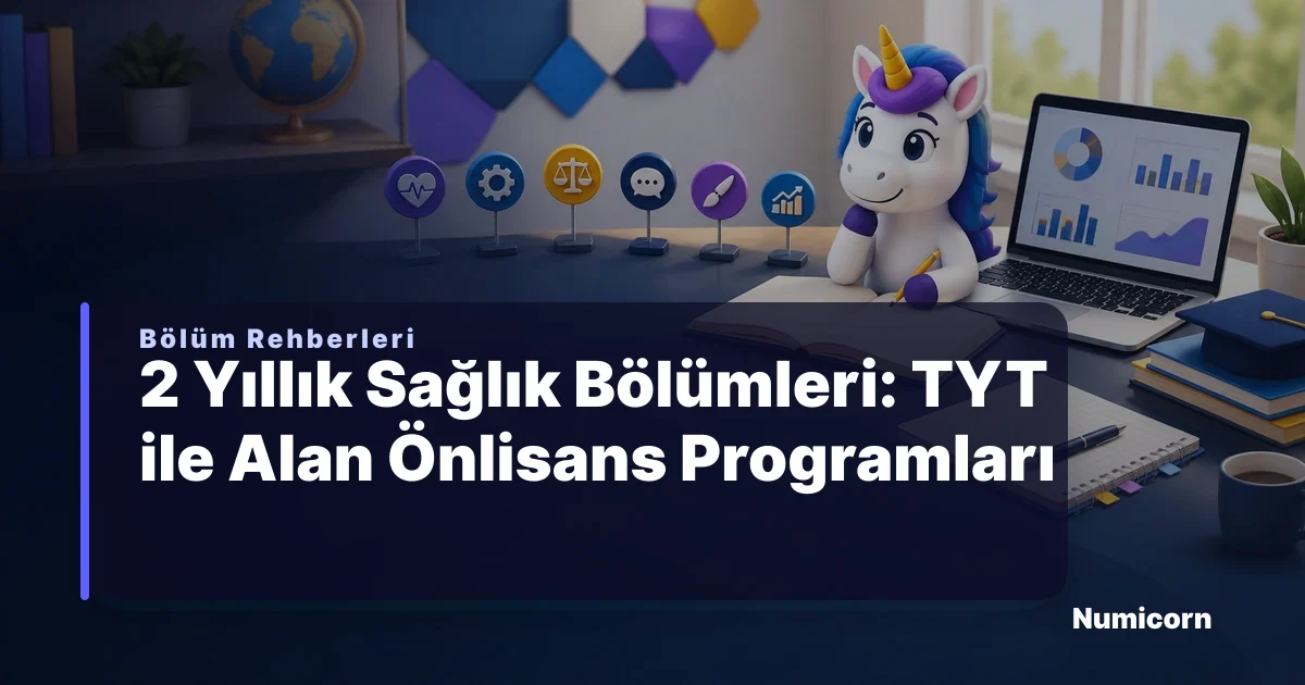 2 yıllık sağlık bölümleri ve TYT tercih rehberi