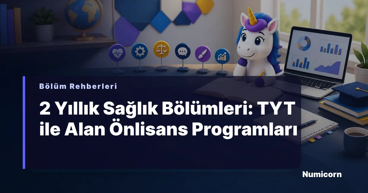 2 yıllık sağlık bölümleri ve TYT tercih rehberi
