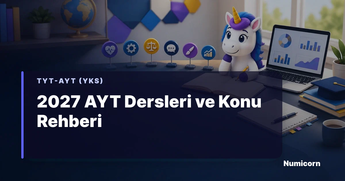 2027 AYT dersleri ve konu çalışma planı rehberi