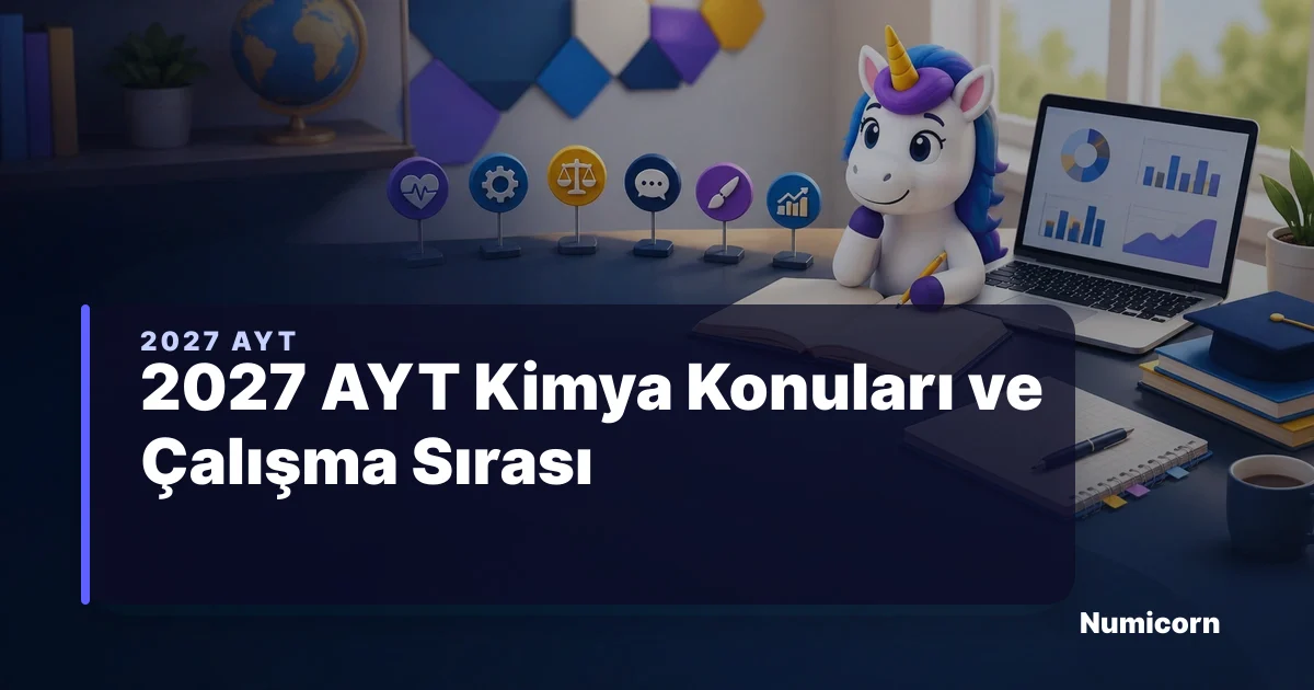2027 AYT Kimya Konuları ve Çalışma Sırası