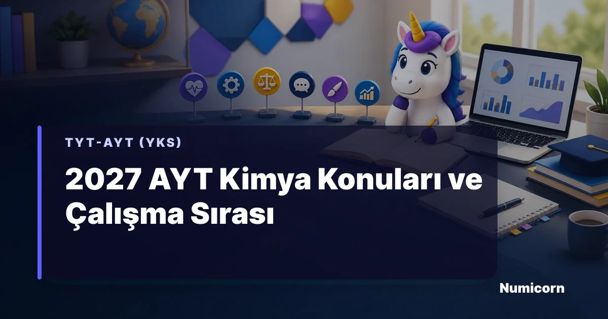 2027 AYT Kimya Konuları ve Çalışma Sırası