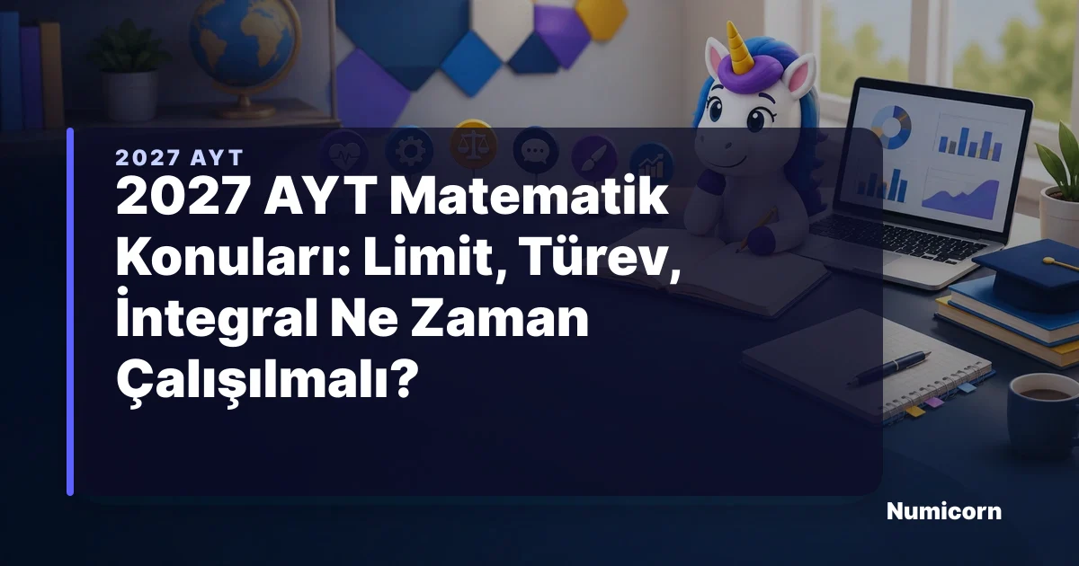 2027 AYT Matematik Konuları: Limit, Türev, İntegral Ne Zaman Çalışılmalı?