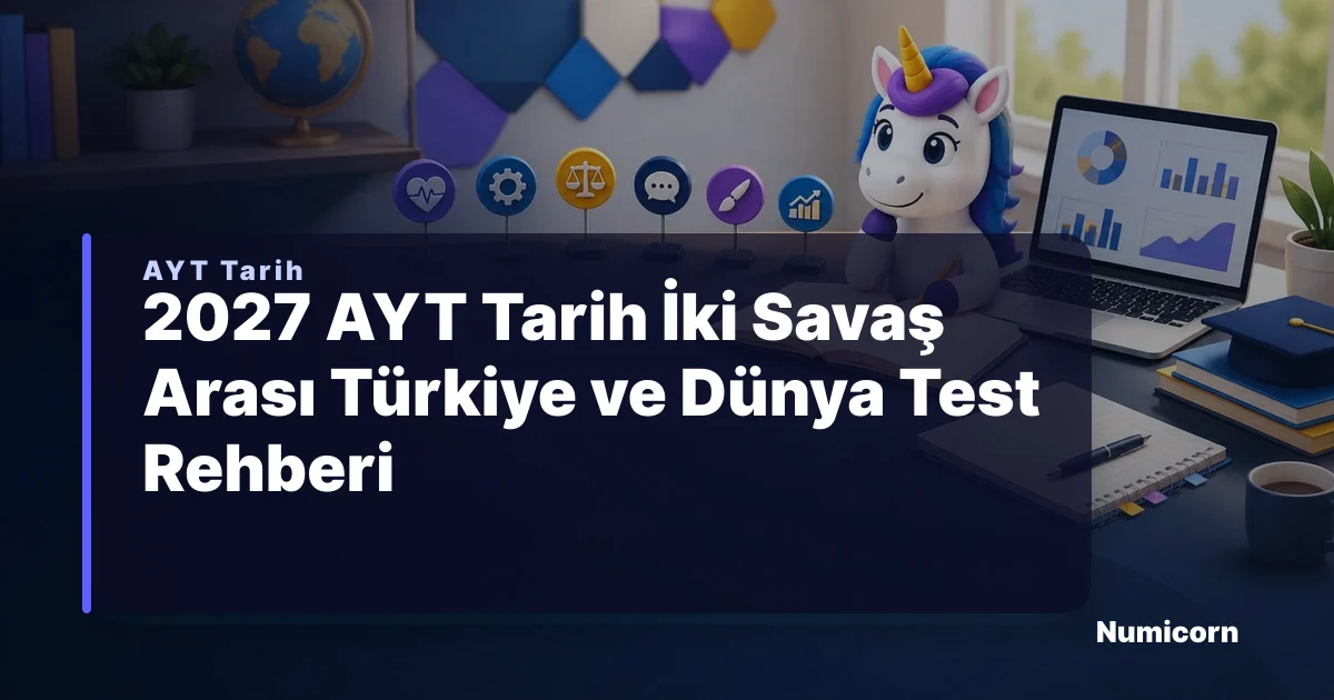 2027 AYT Tarih İki Savaş Arası Türkiye ve Dünya Test Rehberi