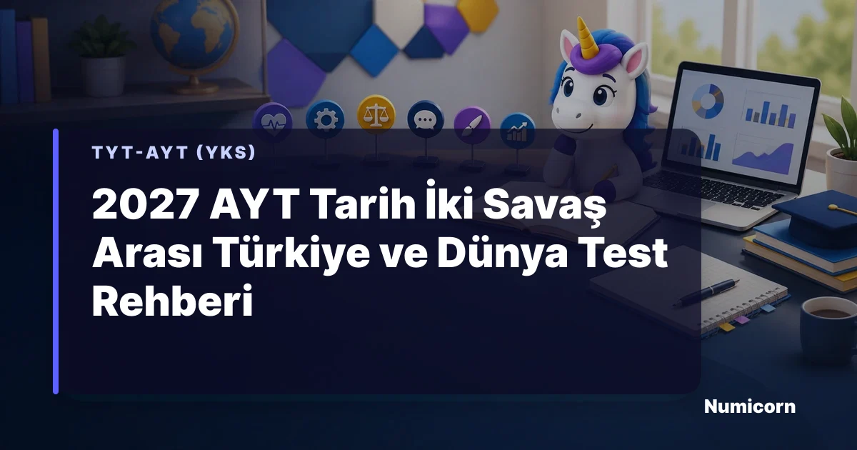 2027 AYT Tarih İki Savaş Arası Türkiye ve Dünya test rehberi
