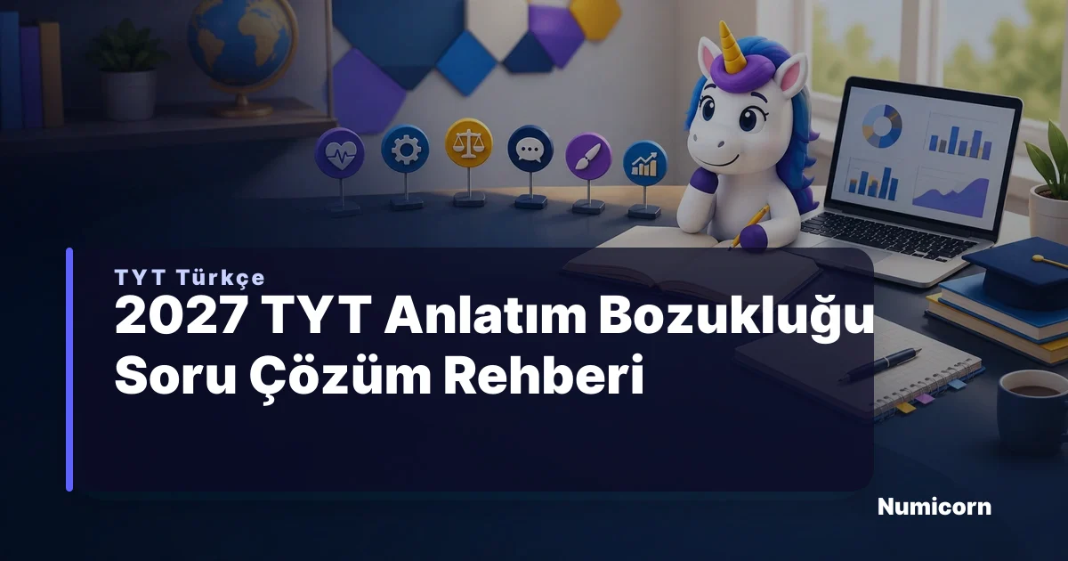 2027 TYT Anlatım Bozukluğu Soru Çözüm Rehberi