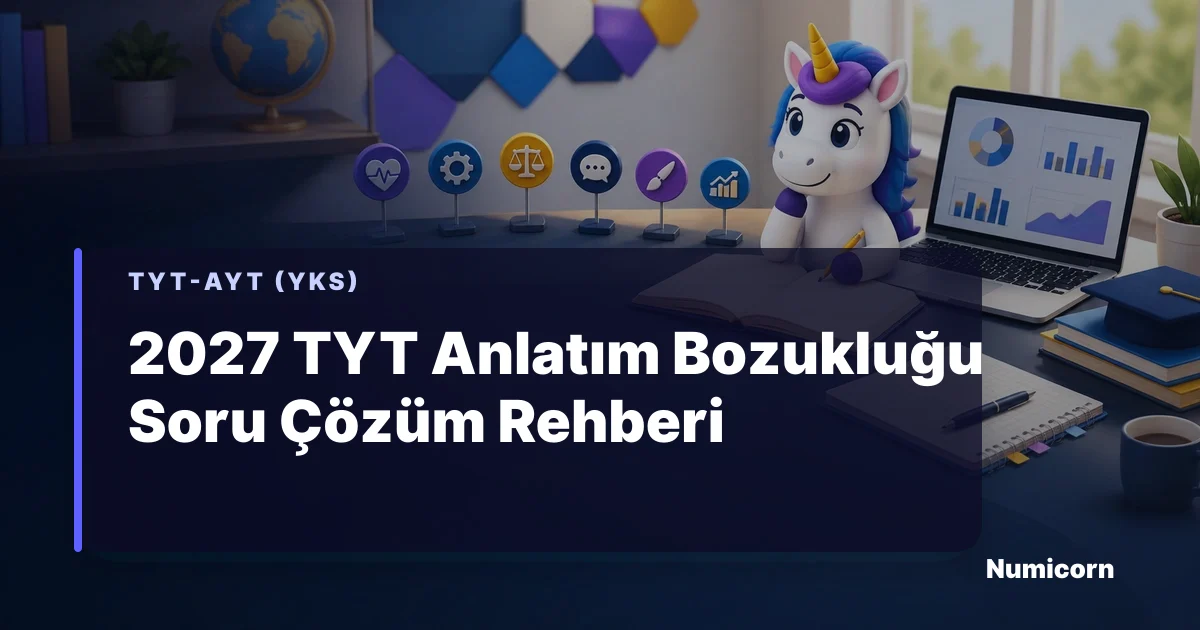 2027 TYT anlatım bozukluğu soru çözüm rehberi