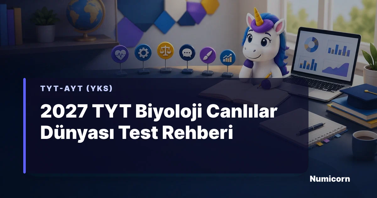 2027 TYT Biyoloji Canlılar Dünyası test rehberi