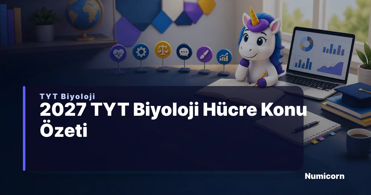 2027 TYT Biyoloji Hücre Konu Özeti