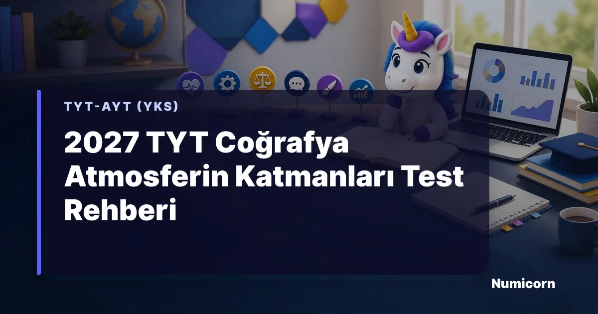 2027 TYT Coğrafya atmosferin katmanları test rehberi
