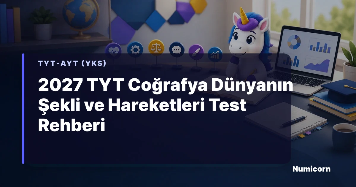 2027 TYT Coğrafya Dünyanın Şekli ve Hareketleri test rehberi