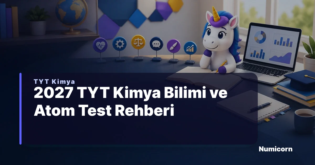 2027 TYT Kimya Bilimi ve Atom Test Rehberi