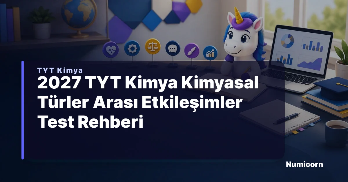 2027 TYT Kimya Kimyasal Türler Arası Etkileşimler Test Rehberi