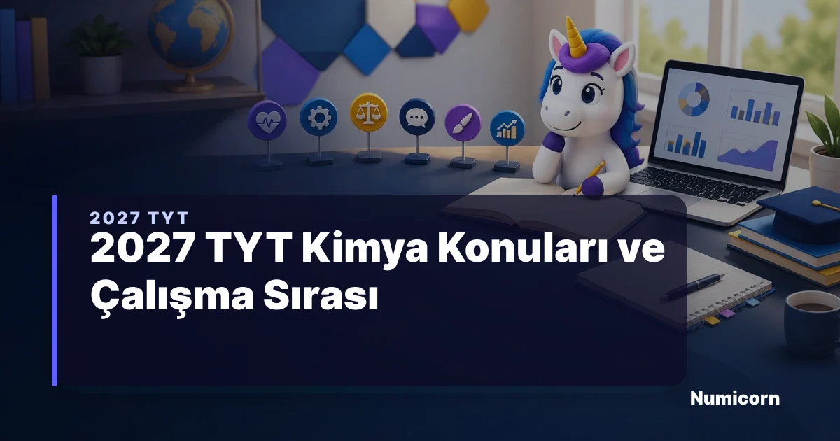 2027 TYT Kimya Konuları ve Çalışma Sırası