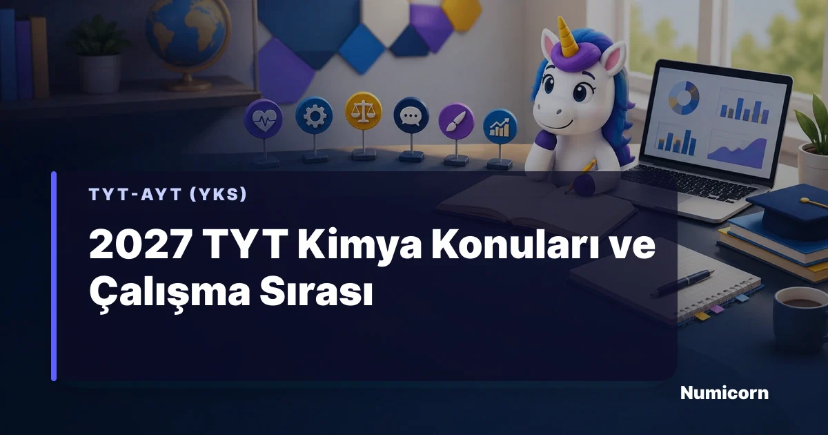 2027 TYT Kimya konuları ve çalışma sırası rehberi