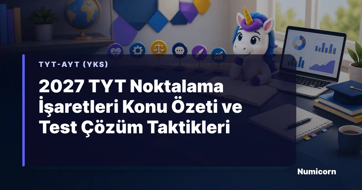 2027 TYT Noktalama İşaretleri konu özeti ve test rehberi