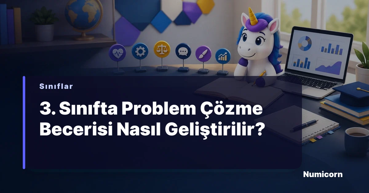 3. sınıf öğrencisi problem çözerken