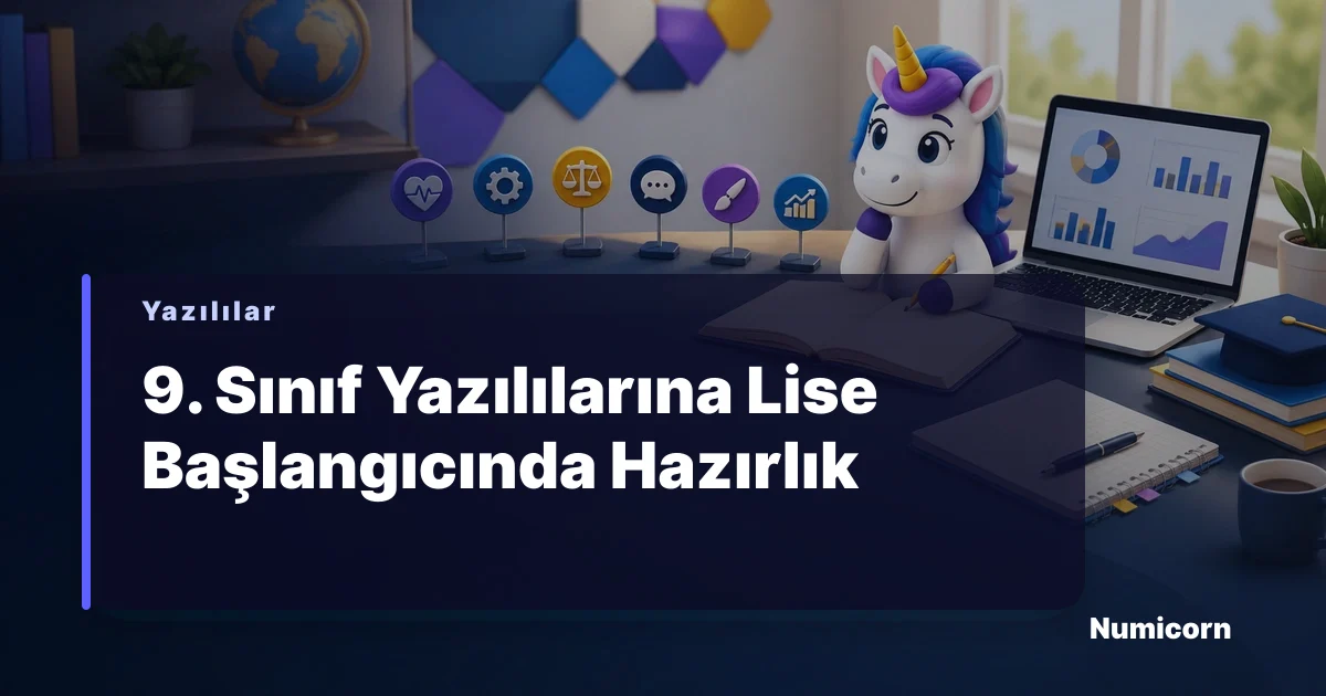 9. sınıf öğrencisi ders çalışırken