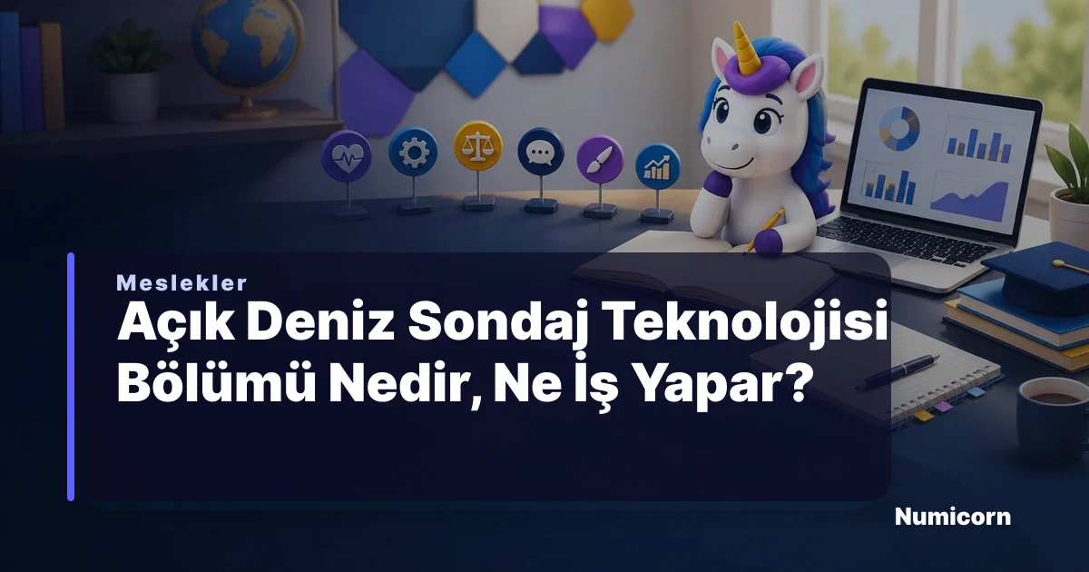 Açık Deniz Sondaj Teknolojisi bölümü ve meslek rehberi