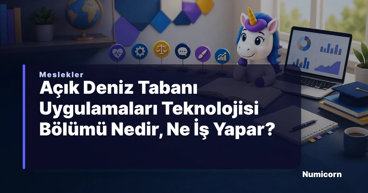 Açık Deniz Tabanı Uygulamaları Teknolojisi bölümü ve meslek rehberi