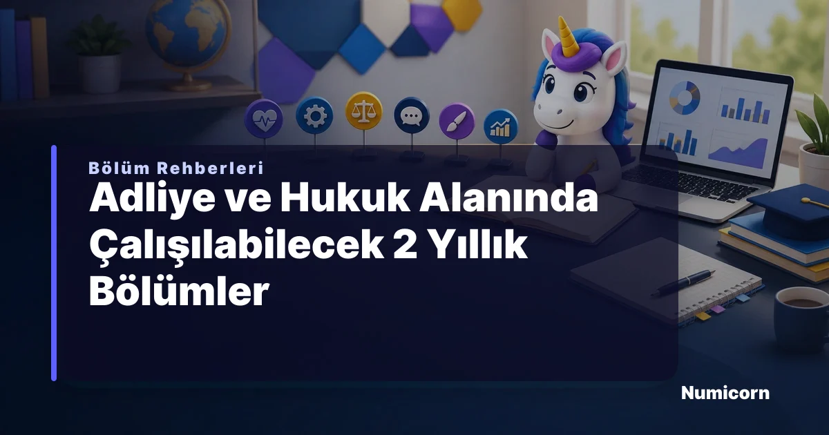 Adliye ve hukuk alanında çalışılabilecek 2 yıllık bölümler rehberi görseli