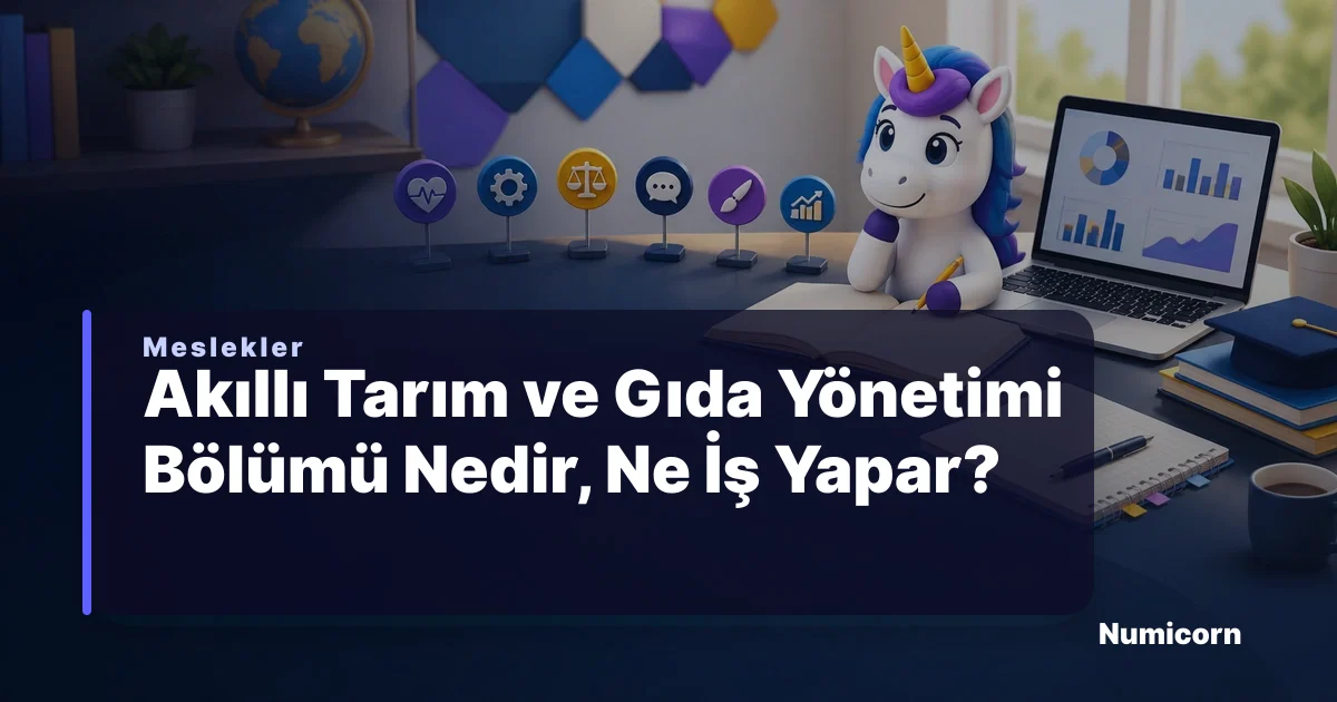 Akıllı Tarım ve Gıda Yönetimi bölümü ve meslek rehberi
