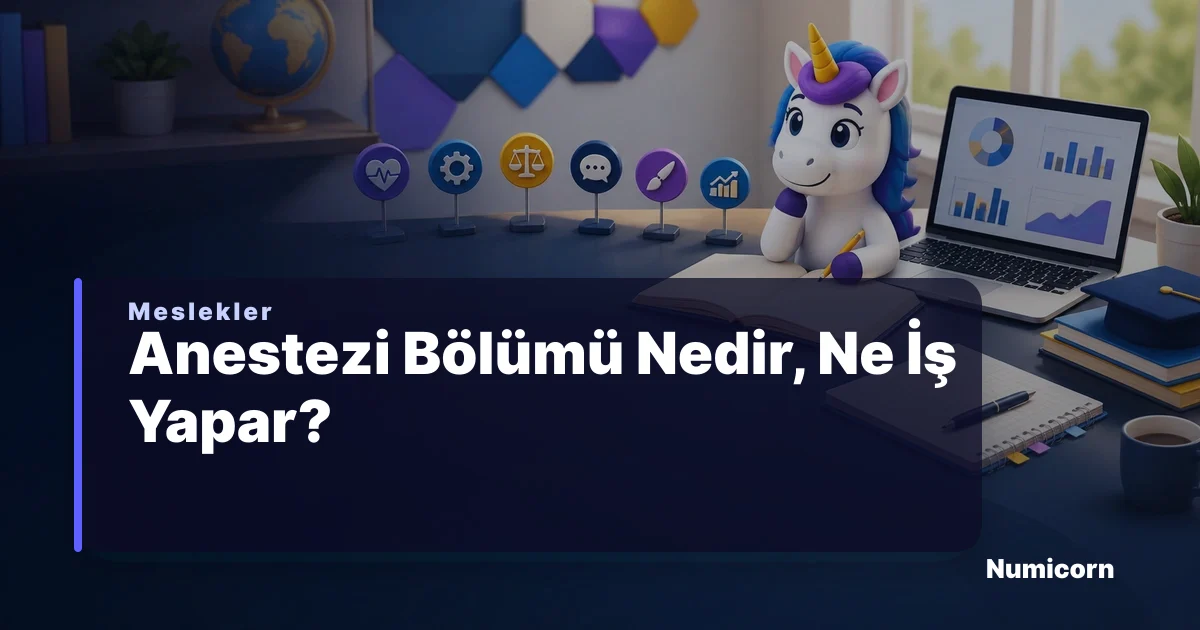 Anestezi bölümü ve meslek rehberi