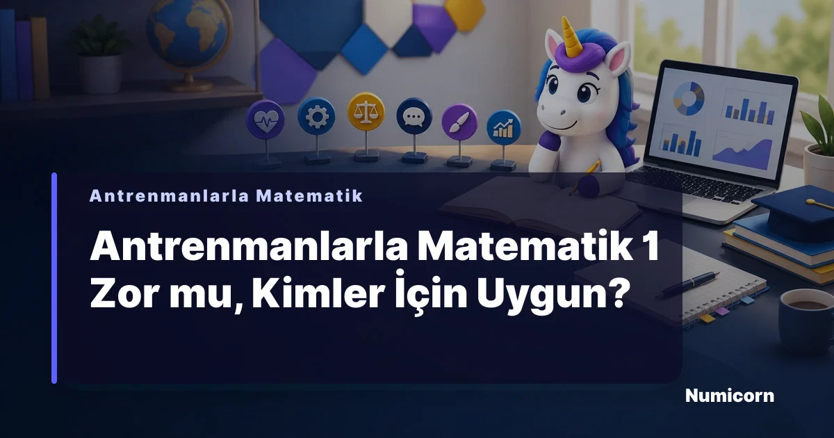 Antrenmanlarla Matematik 1 zorluk seviyesi ve çalışma rehberi