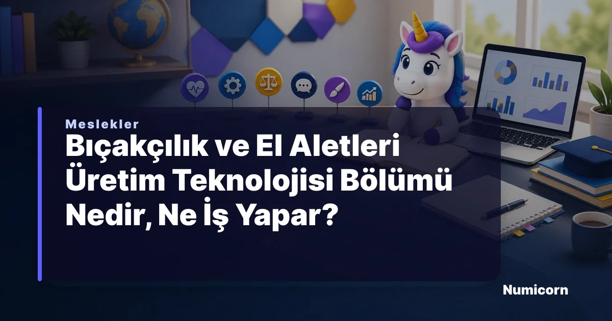 Bıçakçılık ve El Aletleri Üretim Teknolojisi bölümü ve meslek rehberi