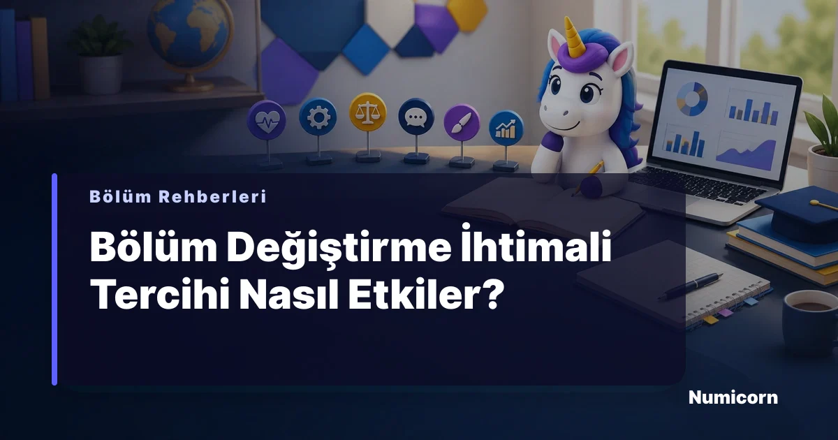 Bölüm değiştirme ihtimalinin tercih kararına etkisi için Numicorn rehber görseli