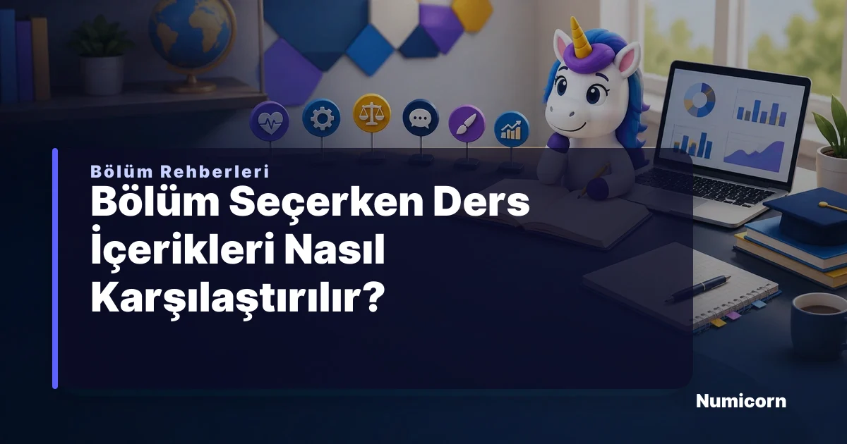 Bölüm seçerken ders içerikleri karşılaştırma rehberi görseli