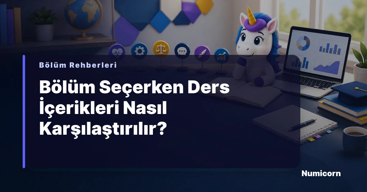 Bölüm seçerken ders içerikleri karşılaştırma rehberi