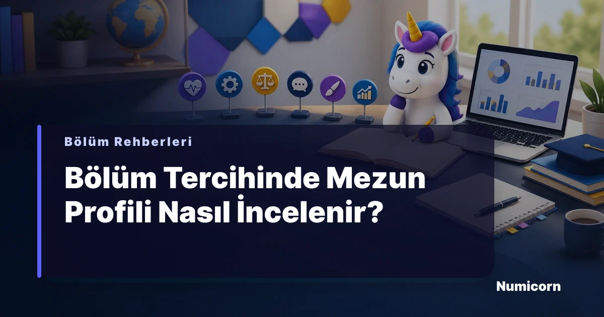 Bölüm tercihinde mezun profili inceleme için Numicorn rehber görseli