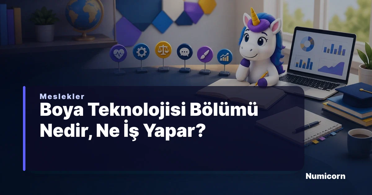 Boya Teknolojisi bölümü ve meslek rehberi