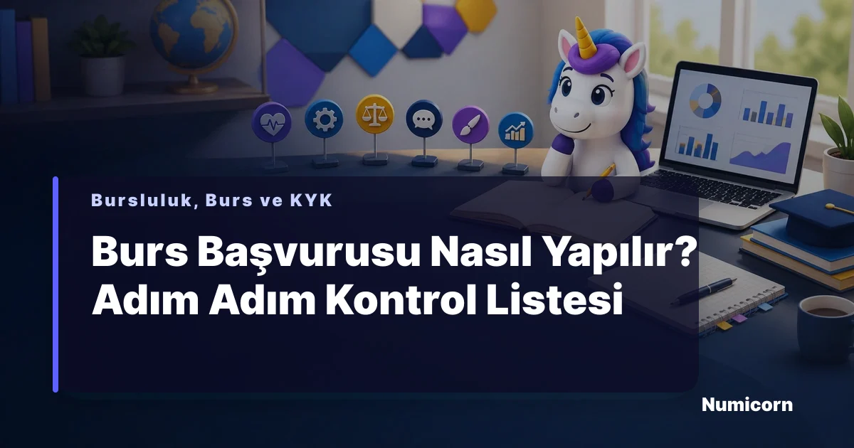 Burs başvurusu adım adım kontrol listesi görseli