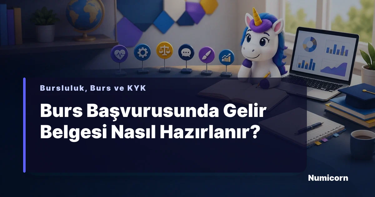 Burs başvurusunda gelir belgesi hazırlama rehberi görseli