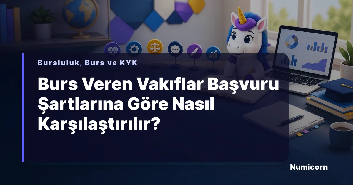 Burs veren vakıfları başvuru şartlarına göre karşılaştırma rehberi görseli