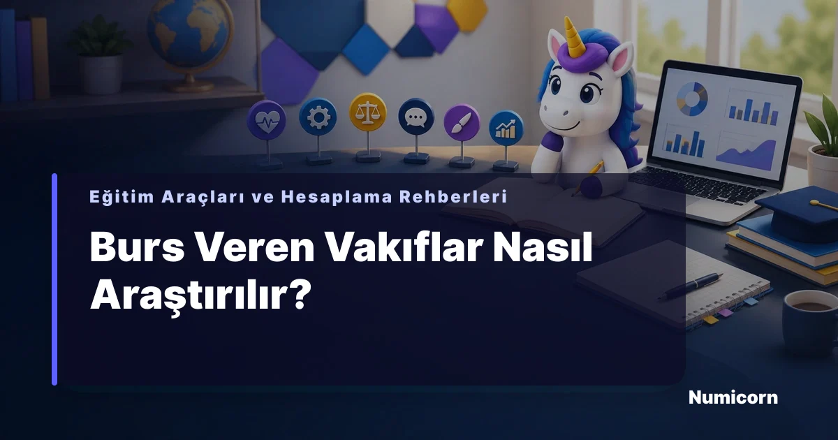 Burs veren vakıfları resmî kaynaklardan araştırma ve başvuru karşılaştırma ekranı