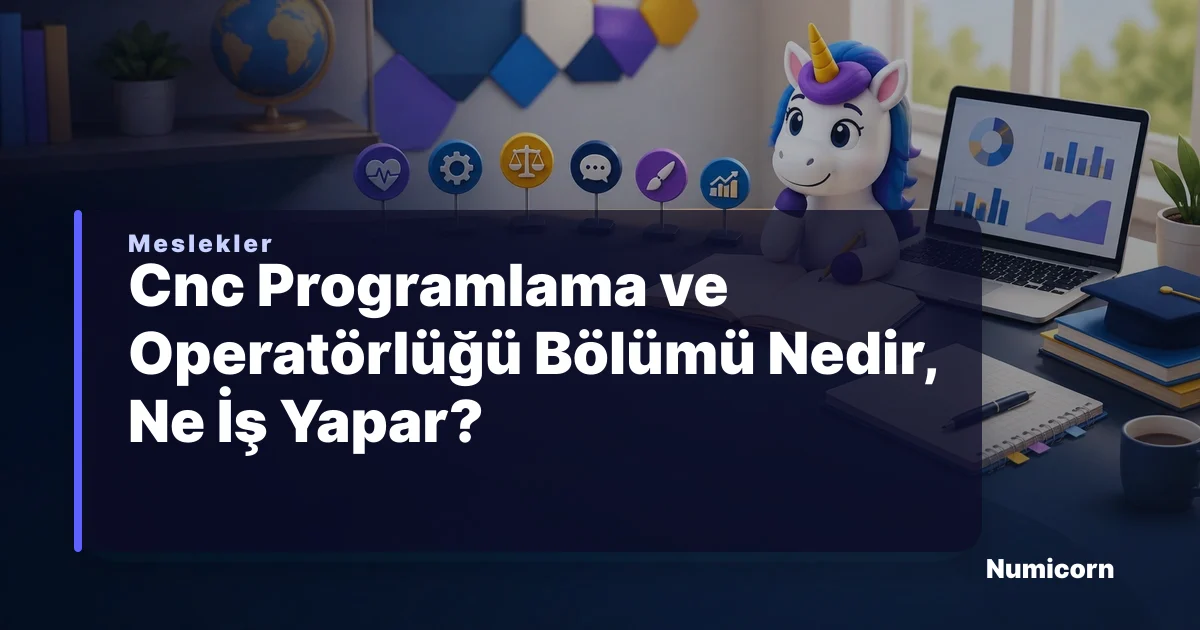 Cnc Programlama ve Operatörlüğü bölümü ve meslek rehberi