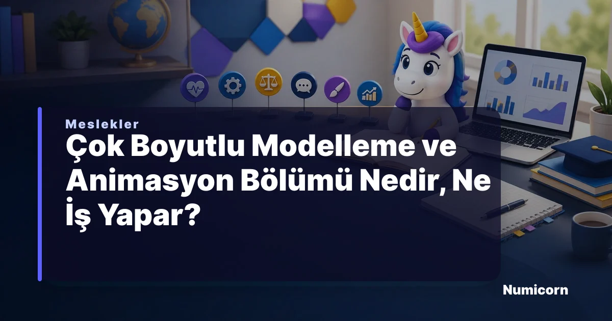 Çok Boyutlu Modelleme ve Animasyon bölümü ve meslek rehberi