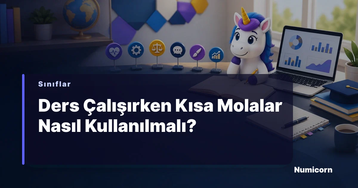 Ders çalışırken mola veren öğrenci
