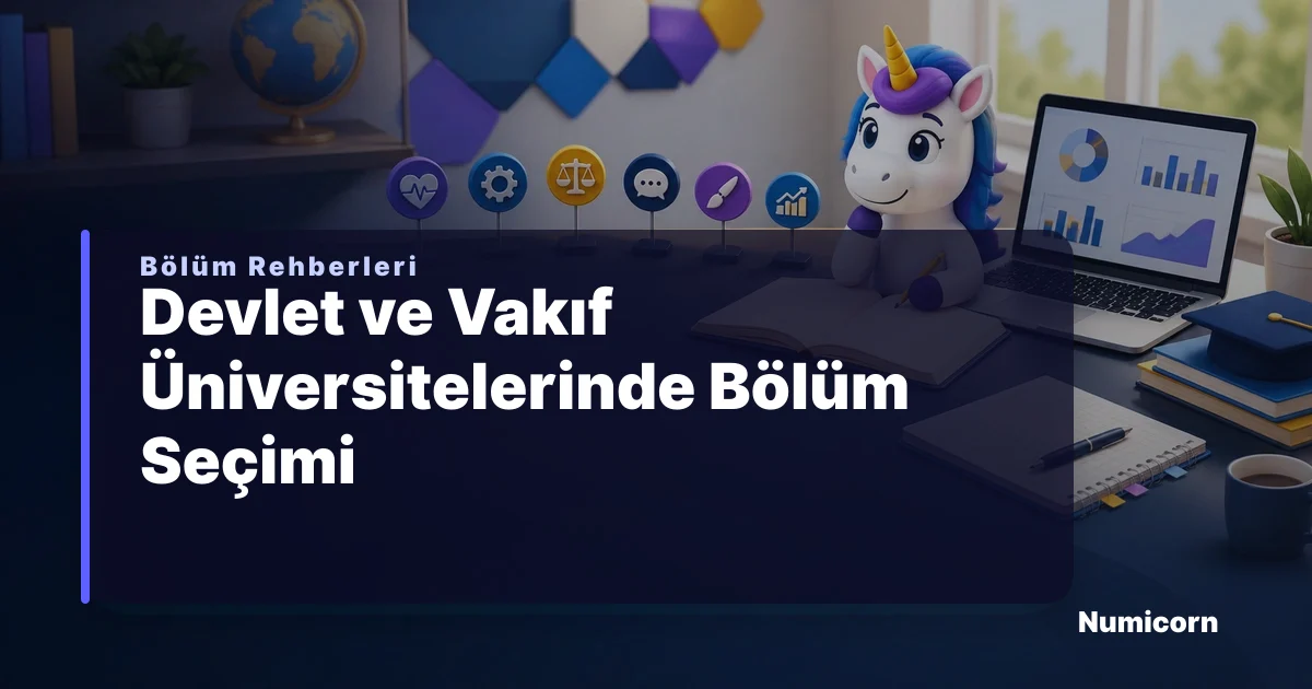 Devlet ve vakıf üniversitelerinde bölüm seçimi rehberi görseli