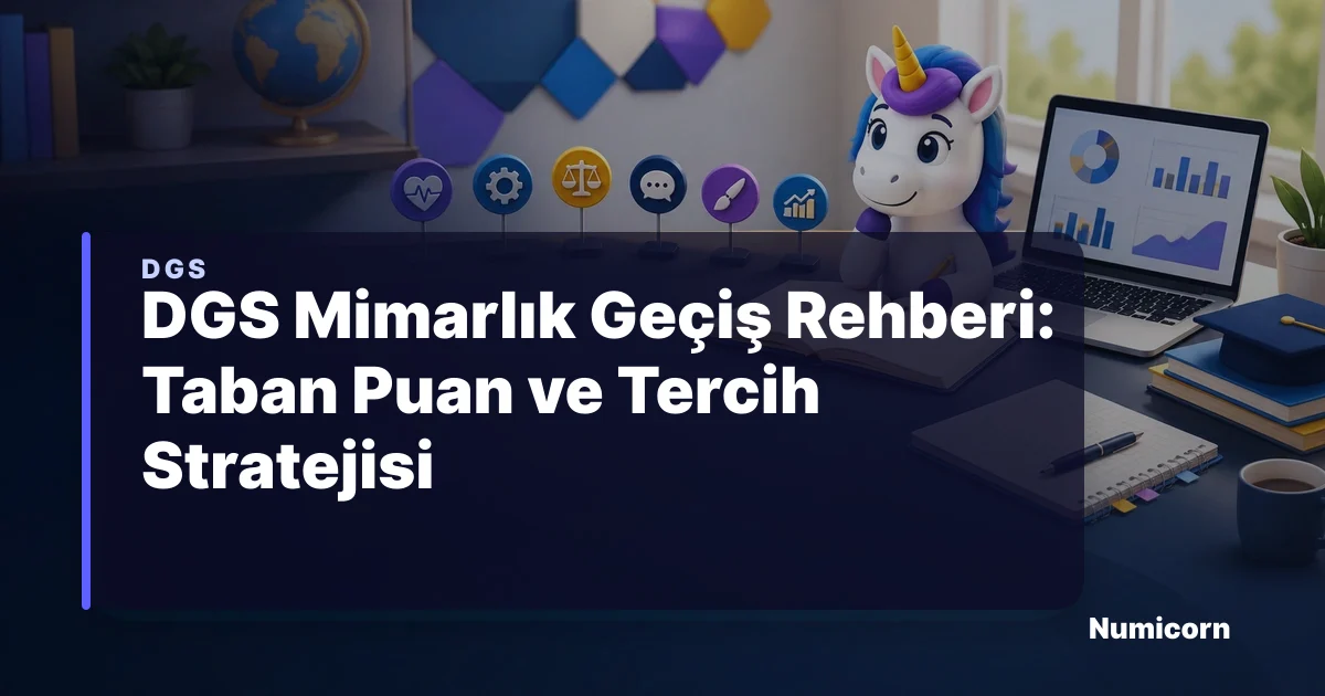 DGS Mimarlık Geçiş Rehberi: Taban Puan ve Tercih Stratejisi