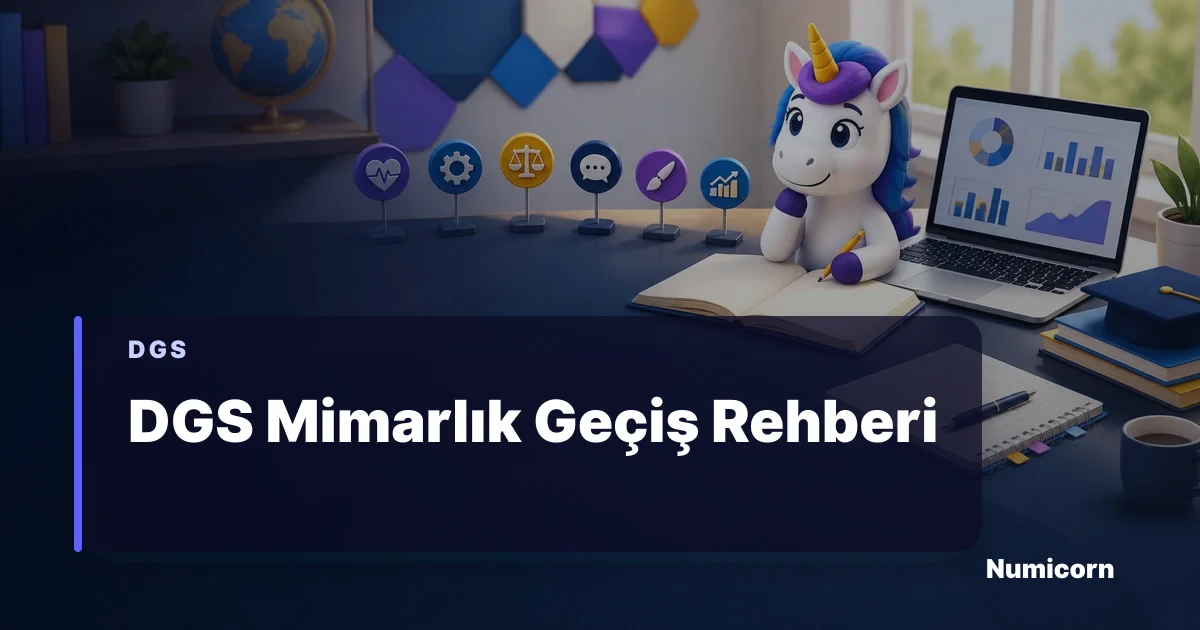 DGS Mimarlık geçiş, taban puan ve tercih stratejisi rehberi