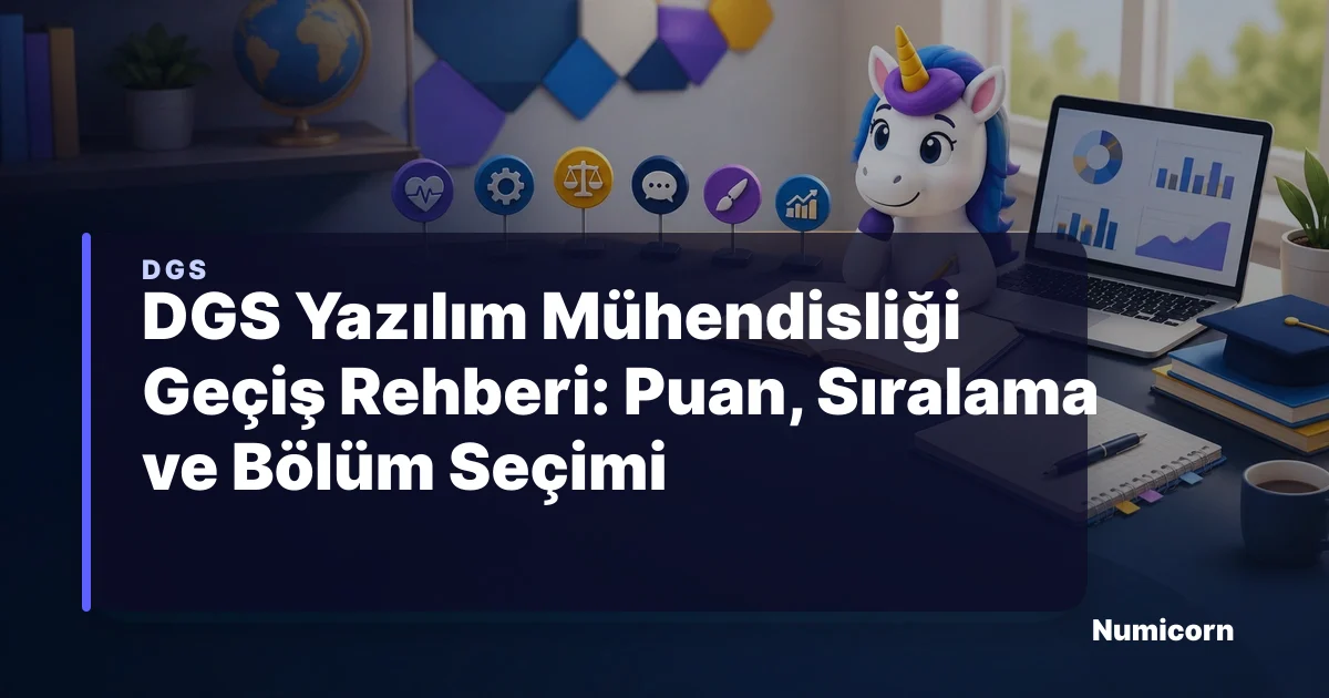 DGS Yazılım Mühendisliği Geçiş Rehberi: Puan, Sıralama ve Bölüm Seçimi
