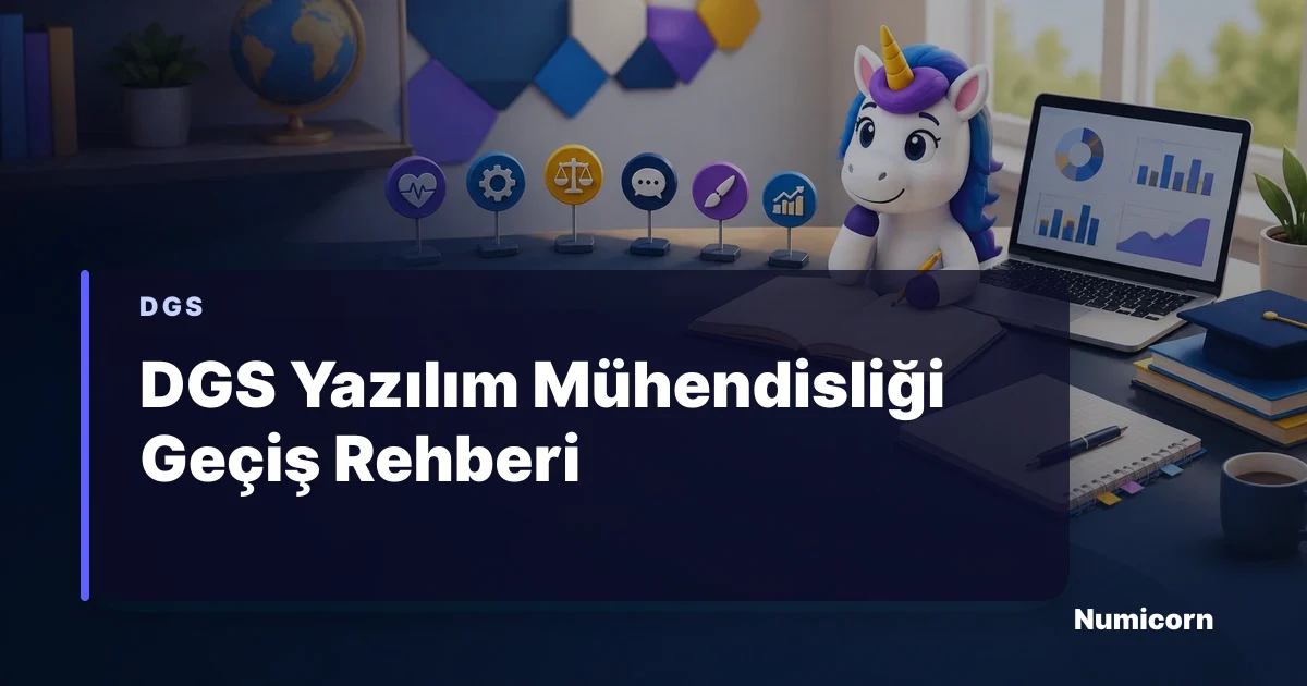 DGS Yazılım Mühendisliği puan, sıralama ve bölüm seçimi rehberi