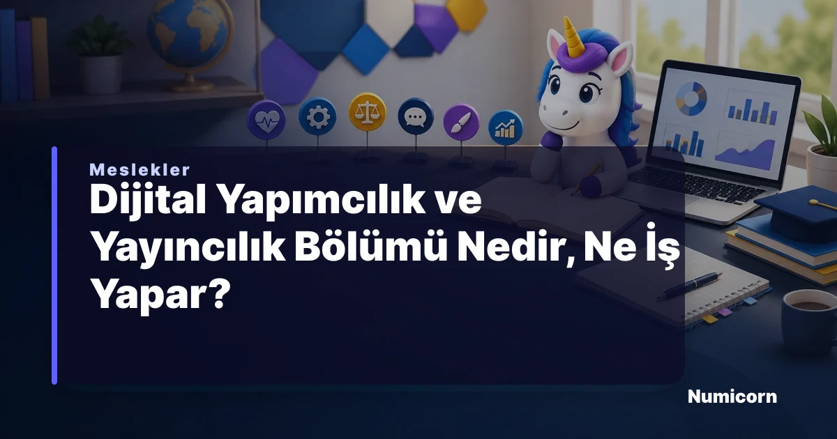 Dijital Yapımcılık ve Yayıncılık bölümü ve meslek rehberi