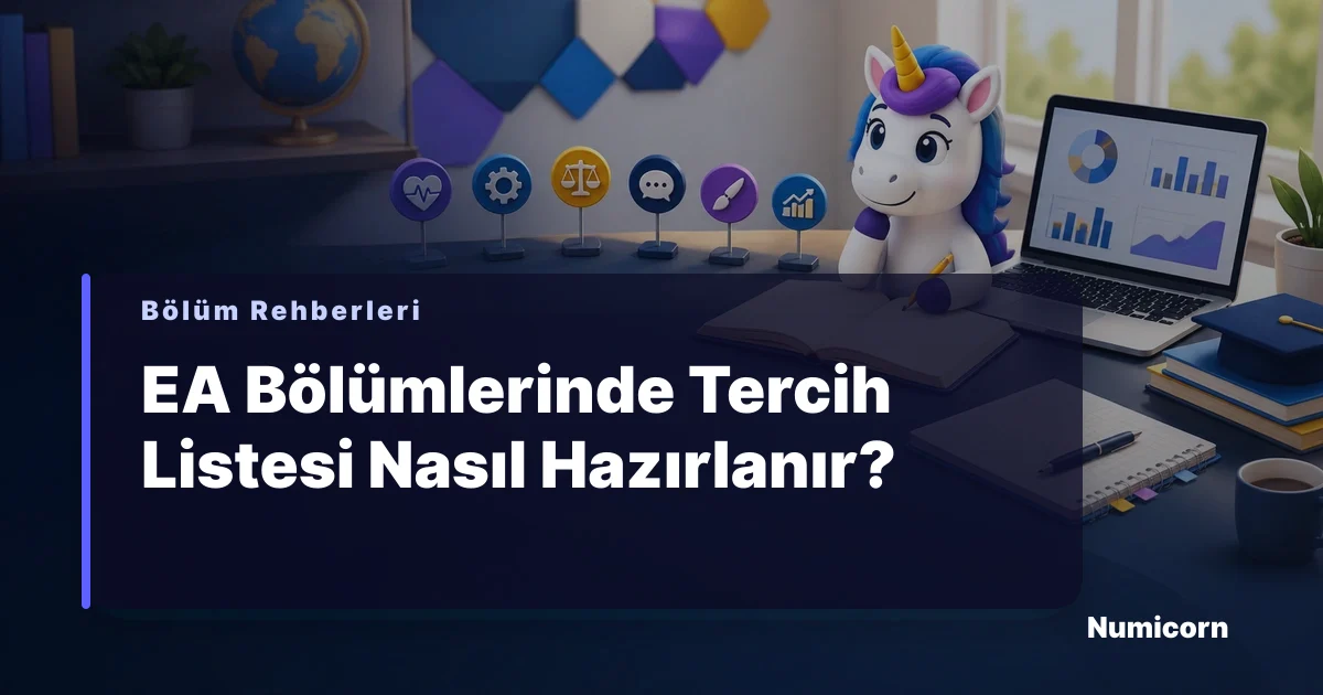 EA bölümlerinde tercih listesi hazırlama rehberi